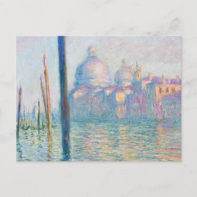 Storkanalen i Venedig av Claude Monet Vykort (Framsida)