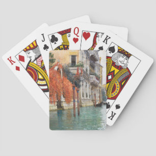 Storkanalen i Venedig (av Vincenzo Caprile) Casinokort