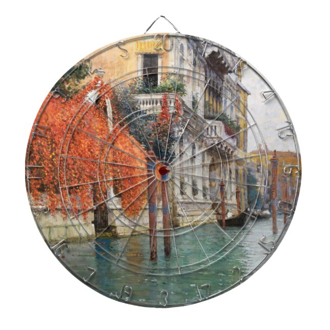 Storkanalen i Venedig (av Vincenzo Caprile) Darttavla (Framsidan)