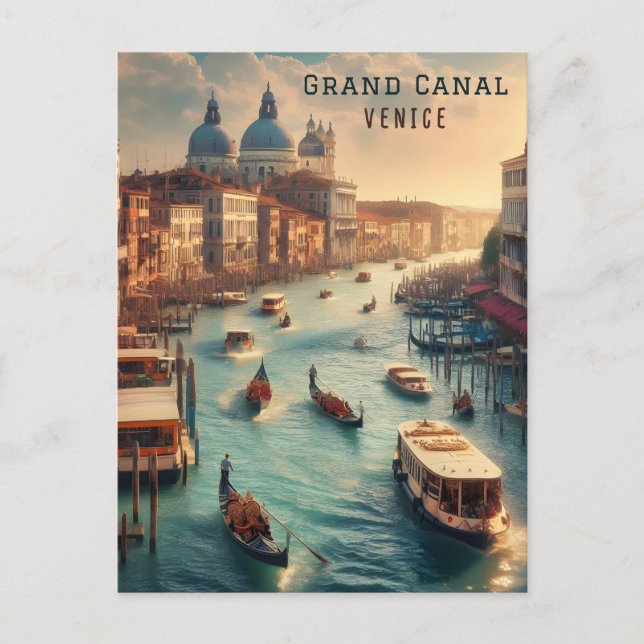 Storkanalen i Venedigs Italien Travel Vykort (Framsida)