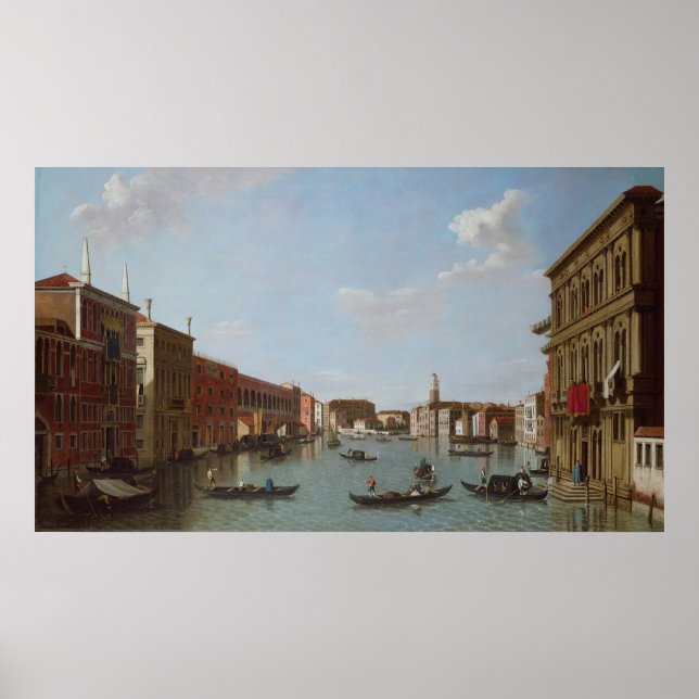 Storkanalen och San Geremi, Venedig Poster (Framsidan)