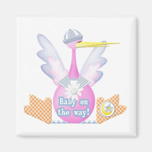 Storkbaby på långt magnet