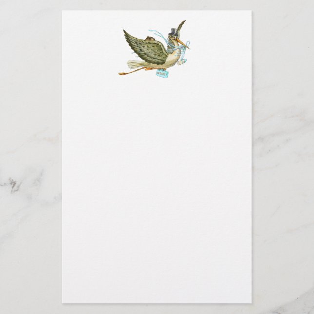 STORKBABY SHOWER BREVPAPPER (Framsida)