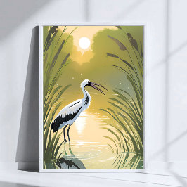 Storkkärr | Everglades National Park Akvarell Poster