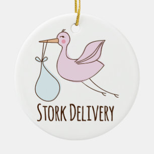 Storkleverans Julgransprydnad Keramik
