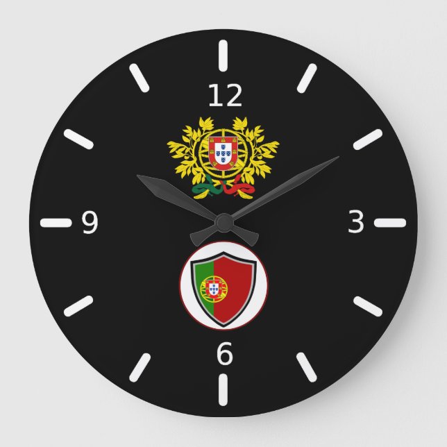 Storklocka för portugisiska flagga-emblem stor klocka (Framsida)