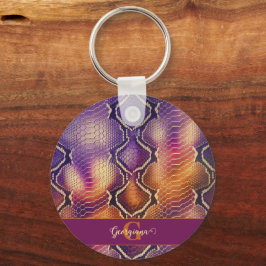 Storkök för orm Lila & Guld Nyckelring