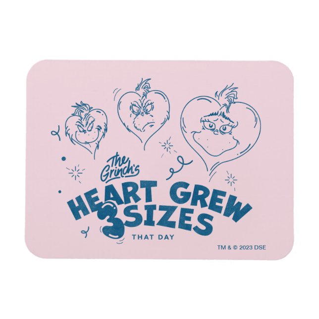 Storlek 3 för grå hjärtrytm magnet (Horisontell)