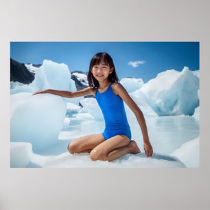 Storlek AI genererade japansk skolflicka Poster