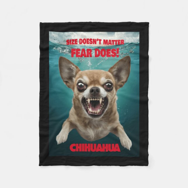 Storlek är inte.. fruktan gör! Fäst Fleecefilt (Framsidan)