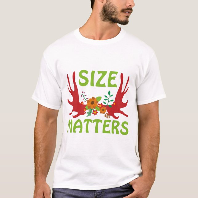 Storlek är viktigt för jaktälskare t shirt (Framsida)