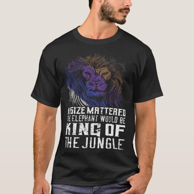 Storlek Dont Matter Coola Lejon Jiu Jitsu T Shirt (Framsida)