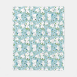 Storlek för Bunny Blue Fleece Blanket-3