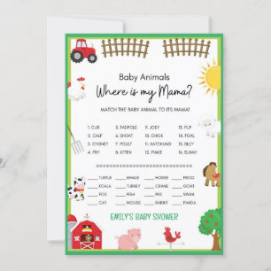 Storlek inbjudan till boskap Baby Shower-spel