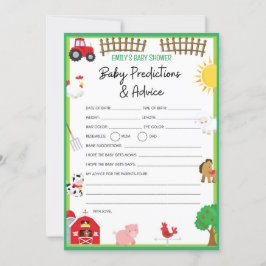 Storlek inbjudan till boskap Baby Shower-spel
