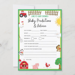 Storlek inbjudan till boskap Baby Shower-spel
