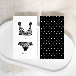 Storlek infogning av den moderna Möhippan Lingerie Tilläggskort