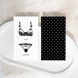 Storlek infogning av den moderna Möhippan Lingerie Tilläggskort