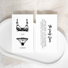 Storlek infogning av det moderna Lingerie Panty-sp Tilläggskort