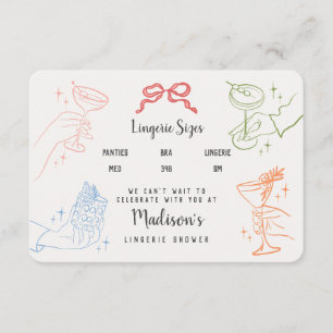 Storlek infogning av färgämne Retro Cocktail Party Tilläggskort