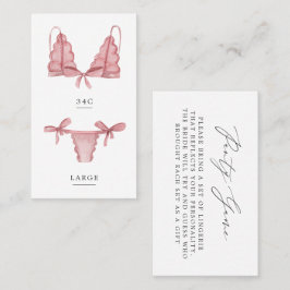 Storlek infogning av paneler och palomas Lingerie Visitkort
