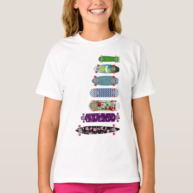 Storlek jämförelse av skateboard t shirt (Framsida)