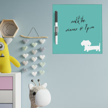 Storlek lås för Dachshund Blue Dry Erase Board Loc
