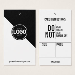 Storlek Märkre för Prisa kläder + vårdinstruktione Visitkort