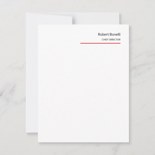 Storlek, minimalistisk röd, vit, modern standard OSA kort (Framsida)