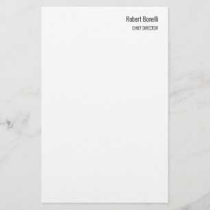 Storlek, minimalistisk, vit, modern standard brevpapper