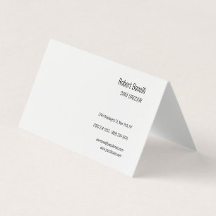 Storlek, minimalistisk, vit, modern standard visitkort