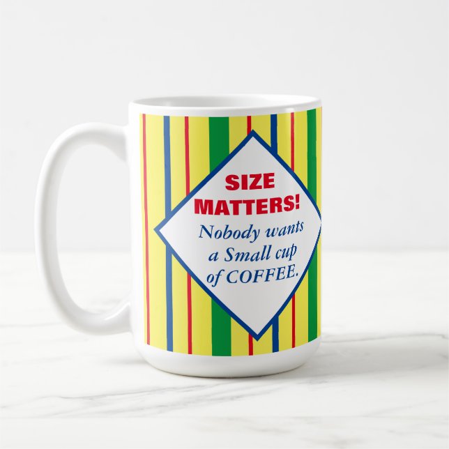 Storlek Räkna Färgglada Ränder Kaffemugg (Vänster)