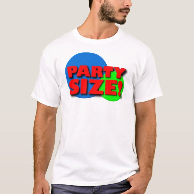 Storlek rolig T-tröja för party T Shirt (Framsida)
