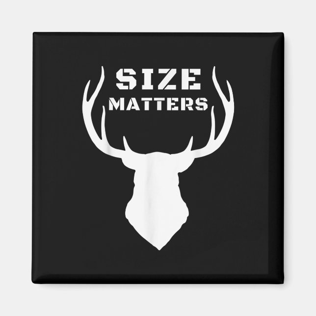 Storlek S Funny Hjort Hunting Magnet (Framsidan)