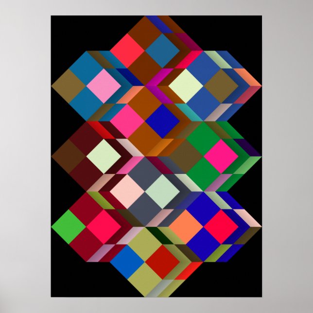 Storlek standard för optisk geometrisk konst poster (Framsidan)