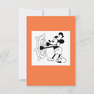 Storlek Steamboat Willie-design med platta kort