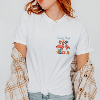 Storlek utformning av Girls Resa Flamingo Pocket T Shirt