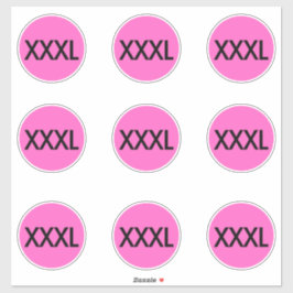 Storleka etiketter för klädesplagg