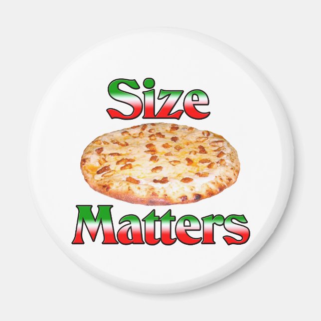 Storleka frågor (Pizza) Magnet (Framsidan)