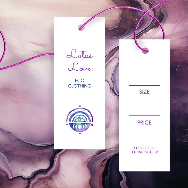 Storleka klädekort för Mystic Måne hängMärkre Visn Litet Visitkort (Mystic Moon Hang Tag Size price Clothing Display Card
)