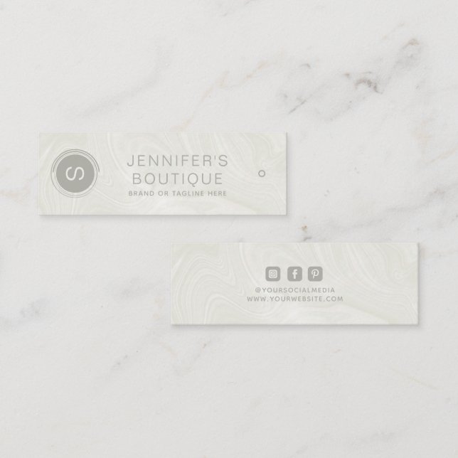 Storleka Märkre i Business Namn Clothing Marble (Fram/baksida)