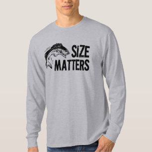 Storleka saker! Lönsam fiskedesign T Shirt