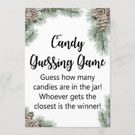 Storleka signatur för babyskor för vinterPinecone  Inbjudningar