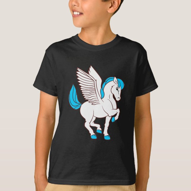 Storlekare Vind för barn Pegasus T Shirt (Framsida)