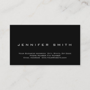 Storlekt Affärskort med svart bakgrund, oformatera Visitkort