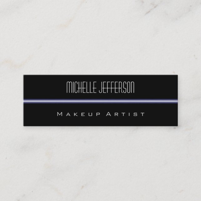 Storlekt Affärskort med svart blått ljus, standard Mini Visitkort (Framsida)