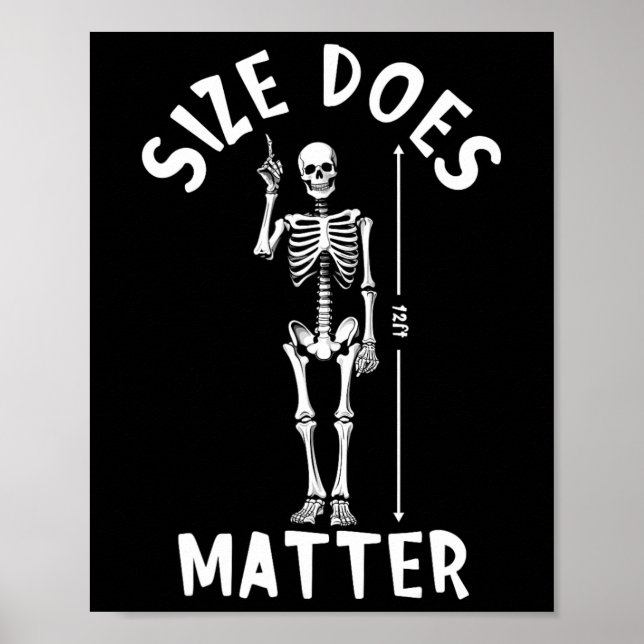 Storlekt problem Halloween 12 Foot Skeleton Funny Poster (Framsidan)