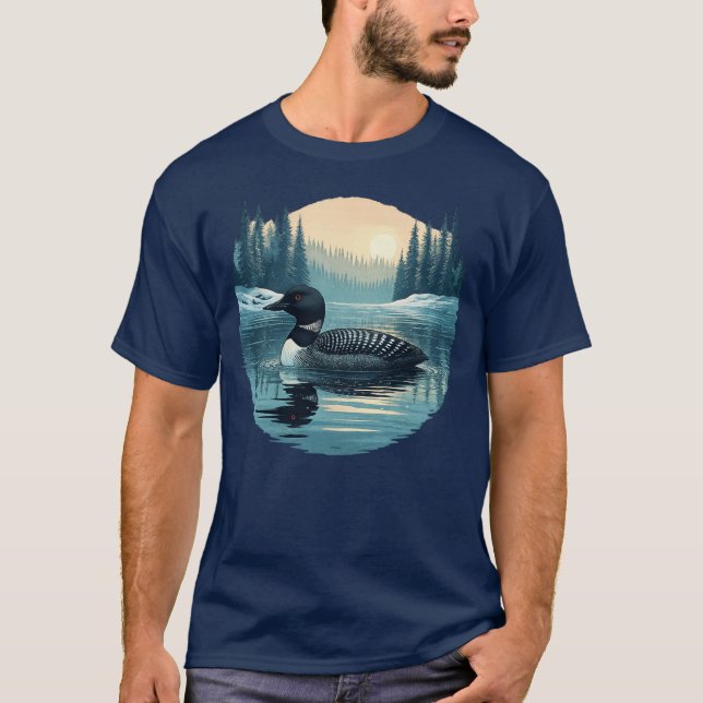 Storlom - Retro vinterstuga juldesign T Shirt (Framsida)