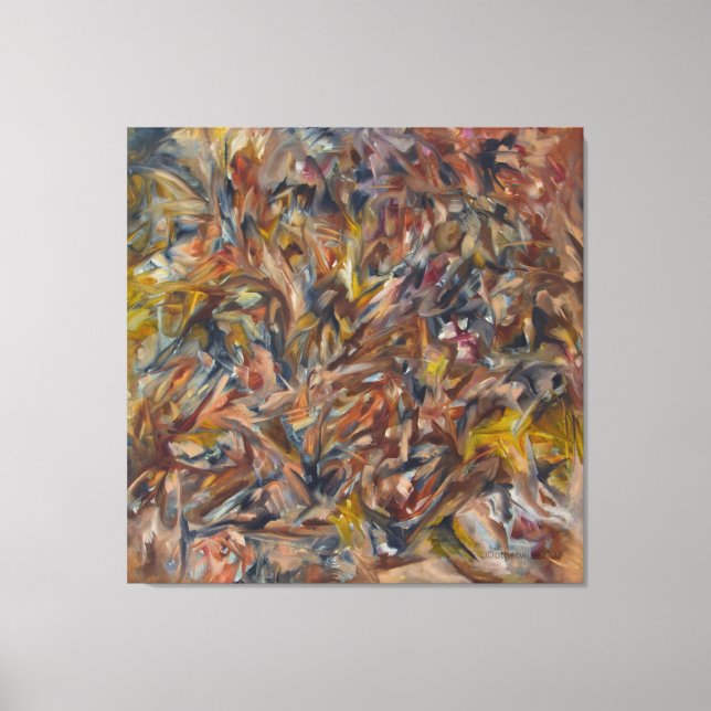 storm, abstrakt i tidigt canvastryck (Framsida)