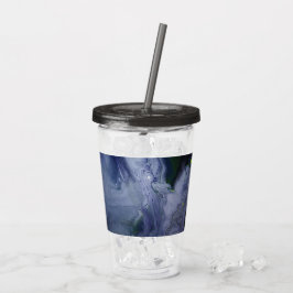 Storm Acrylic Pour Tumbler Take Away Mugg